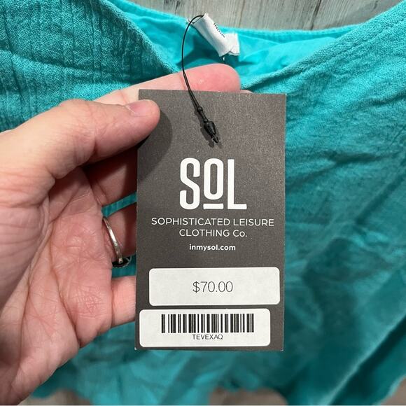 NWT Sol Crepe V Tank Top - Picture 4 of 6